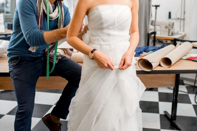 wedding dress fitting