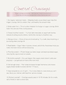 controlling cravings planner page weddig weight loss