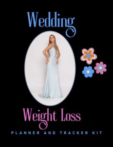 wedding weight loss retro planner cover page