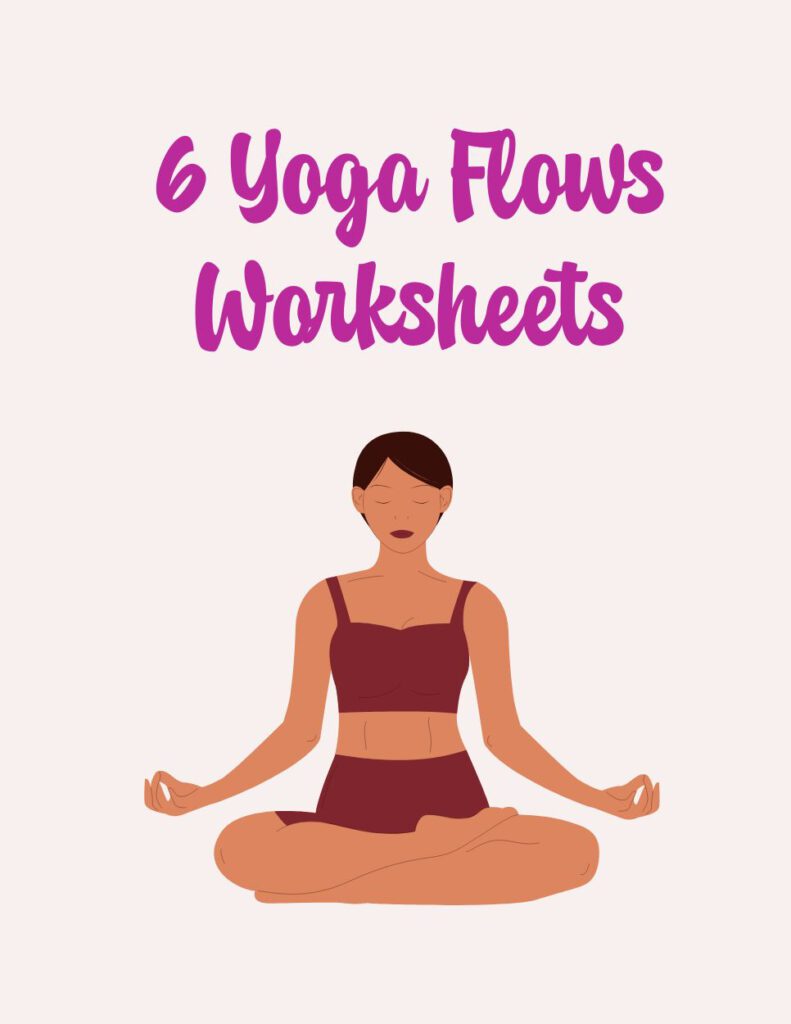 Yoga Flow Worksheets Social Graphics PLR