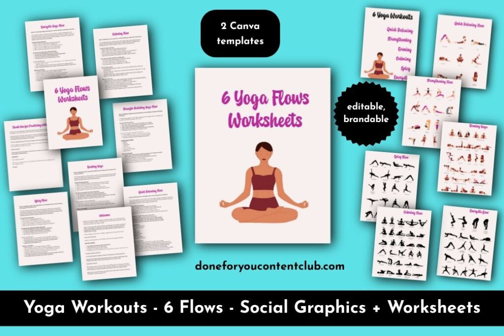 done for you wellness content yoga workout plr