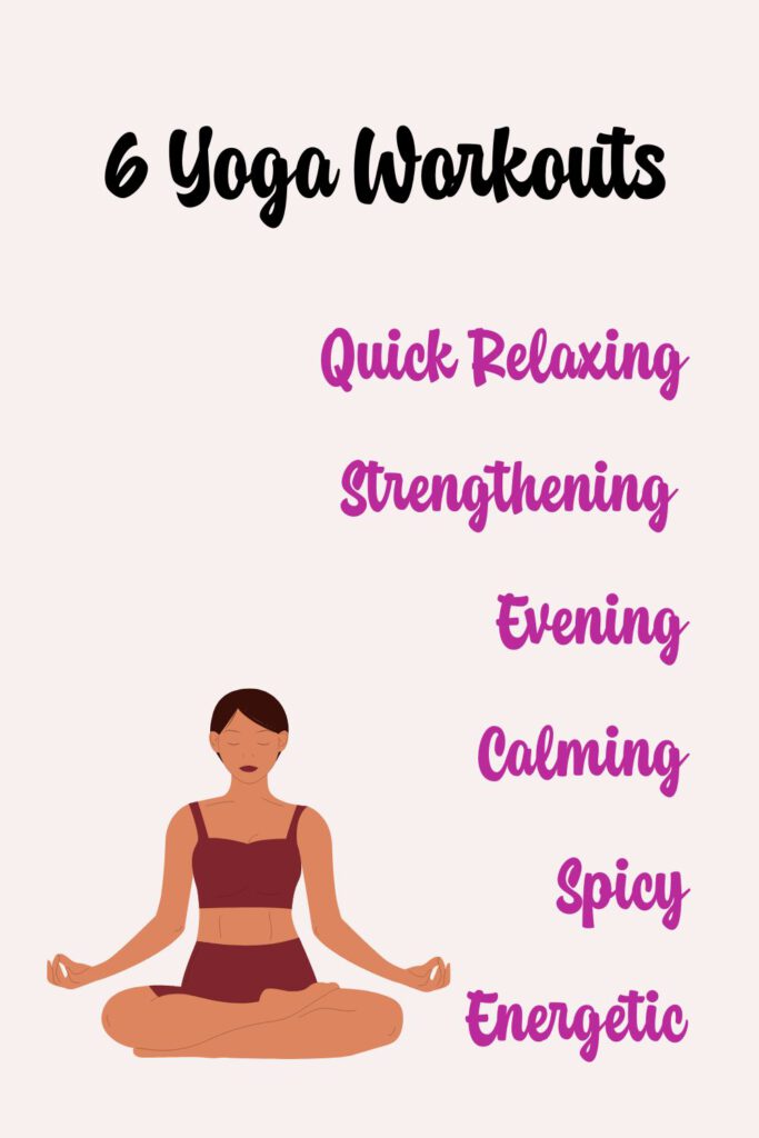 yoga workouts plr - 6 yoga flows social graphics workbook more